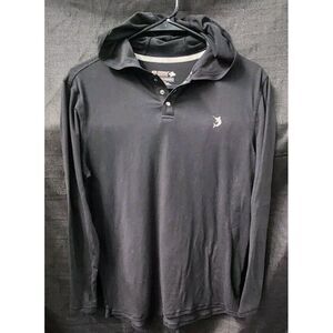 REEL LEGENDS Fishing Boys Black‎ Long Sleeve SHIRT HOODIE Pullover Sz 14/16 Lrg